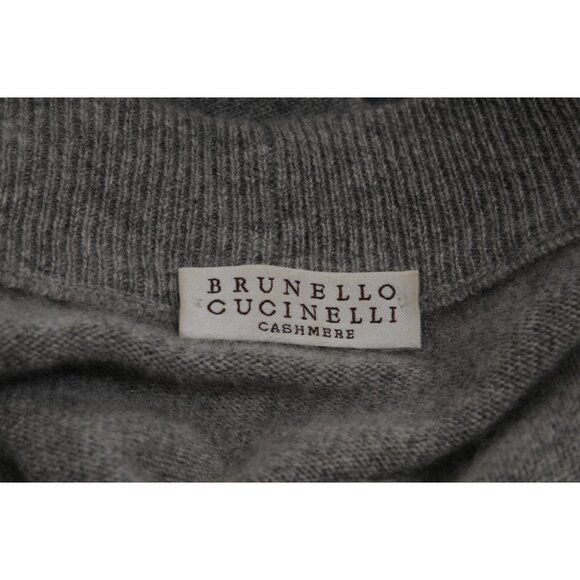 Brunello Cucinelli Womens Six Button V Neck Cardigan Size Medium Gray Cashmere - Picture 5 of 6